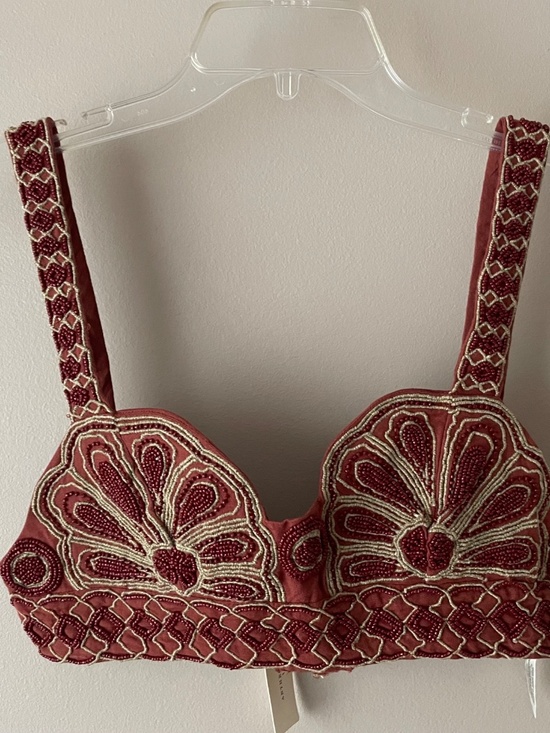 Celandine Tops - Anthropologie Celandine Beaded Shell Crop Top size Small nwt